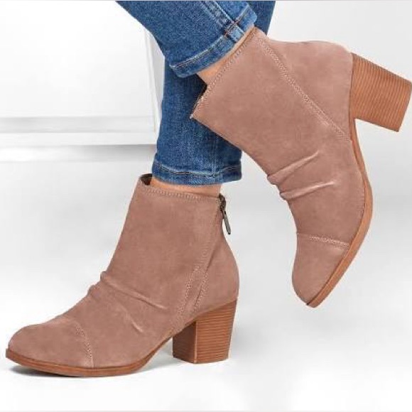 Skechers Shoes - Skechers Suede Taxi Uptown Funk Leather Ankle Boots Taupe Size 11